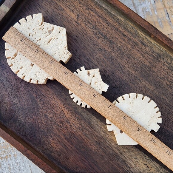 RARE 70s Fratelli Mannelli Hedgehog In Cream Travertine MCM Italy Set 3 Sm Md Lg - Picture 9 of 15